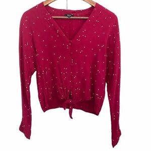 Rails Red Button-Down with stars